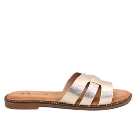 Charnes Gold Damen-Flip-Flops golden