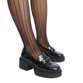 Vinceza schwarze Lackschuhe mit hohen Absätzen