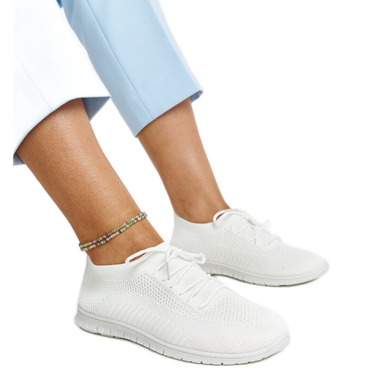 Zahira-Sneaker aus weißem Stoff