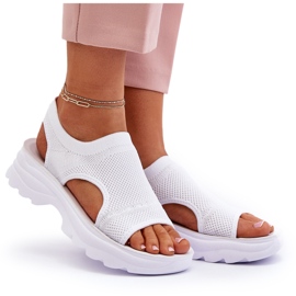 Damen-Sportsandalen mit dicker Sohle, Weiß Deinaleia