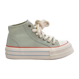 Damen-Plateau-Sneaker Mint Aineri grün