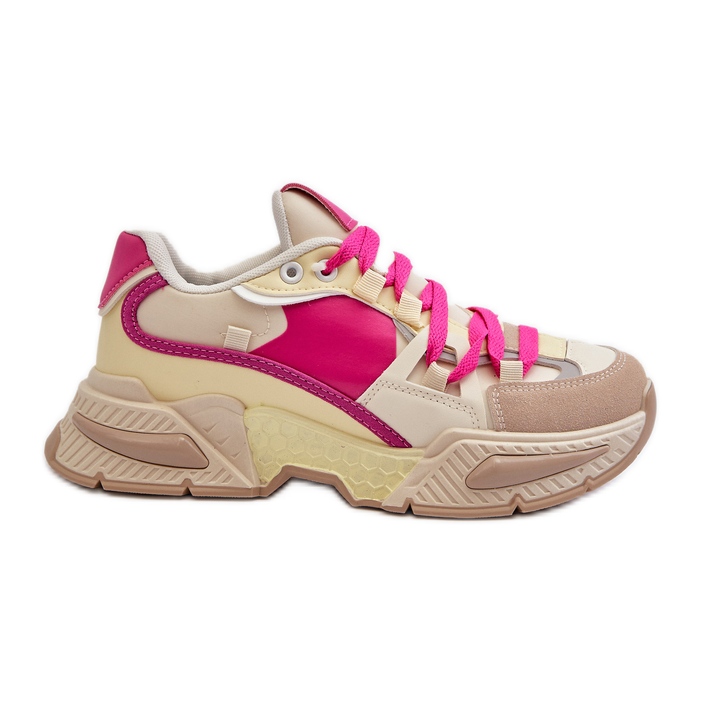 Damen-Sneaker mit dicker Sohle, Fuchsia Peonema rosa