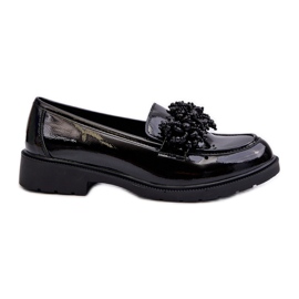 Damen-Lack-Loafer S.Barski HY369A Schwarz
