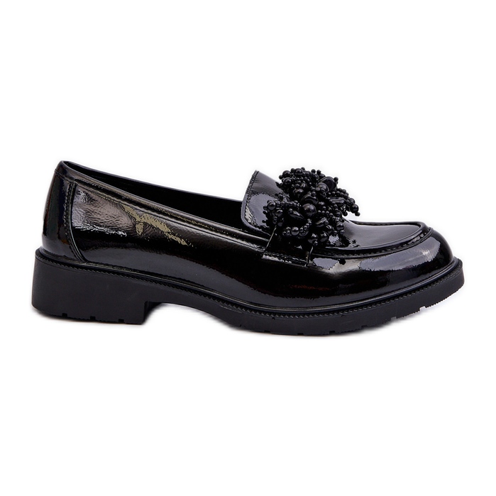 Damen-Lack-Loafer S.Barski HY369A Schwarz