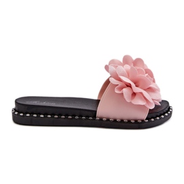 Damen-Flip-Flops mit Blumendekor, rosa Cellanen