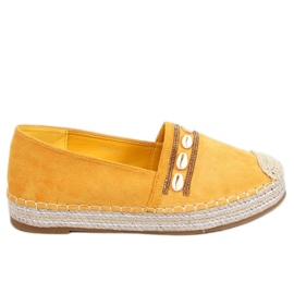 Espadrilles aus ozeangelbem Shell