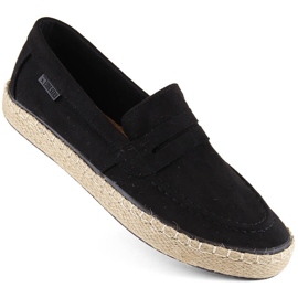 Herrenschuhe, Slip-on-Espadrilles-Mokassins, schwarz Big Star NN174046