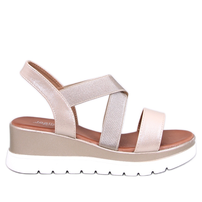 Caden Gold Keilsandaletten golden