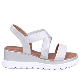 Caden Silver Keilsandalen silber-