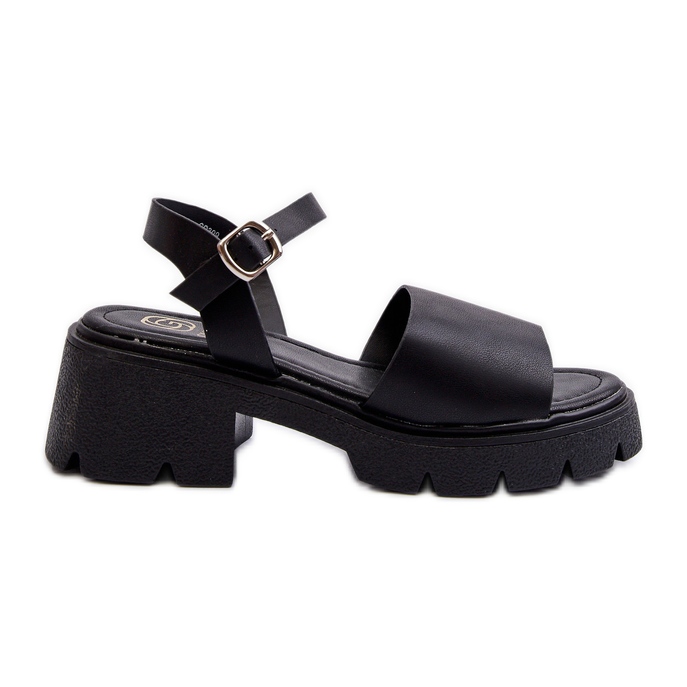 Damen-Sandalen mit klobigem Absatz, Schwarz Dottiassa