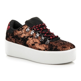 Kylie Stilvolle Turnschuhe auf der Plattform braun