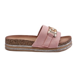 Damen-Plateau-Flip-Flops mit Verzierung, Pink Vapereta rosa