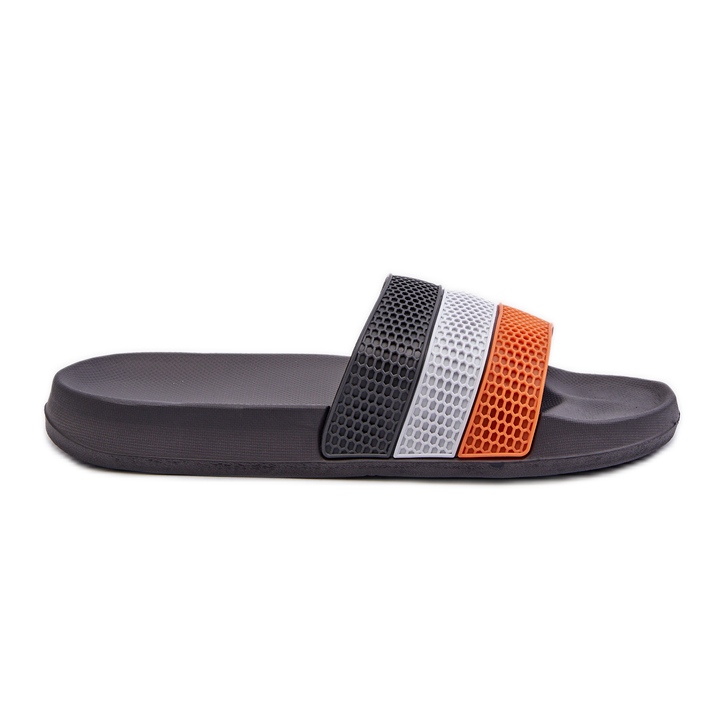 Klassische Herren-Flip-Flops mit Riemen, Grau, Sylri