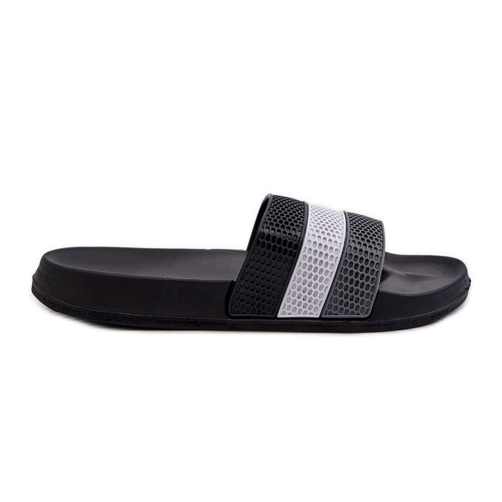 Klassische Herren-Flip-Flops mit Riemen, Schwarz, Sylri