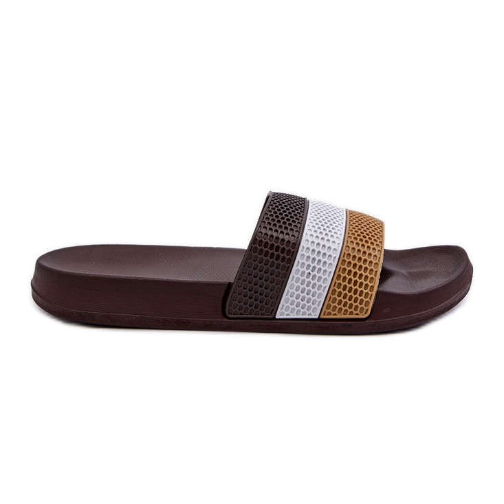 Klassische Herren-Flip-Flops mit Riemen, Braun Sylri