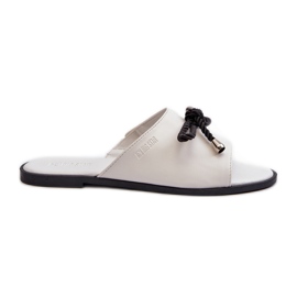 Damen-Flip-Flops aus Öko-Leder Big Star NN274067 Weiß