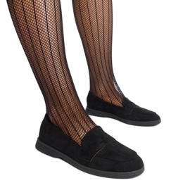 Schwarze Nibras-Loafer aus Wildleder