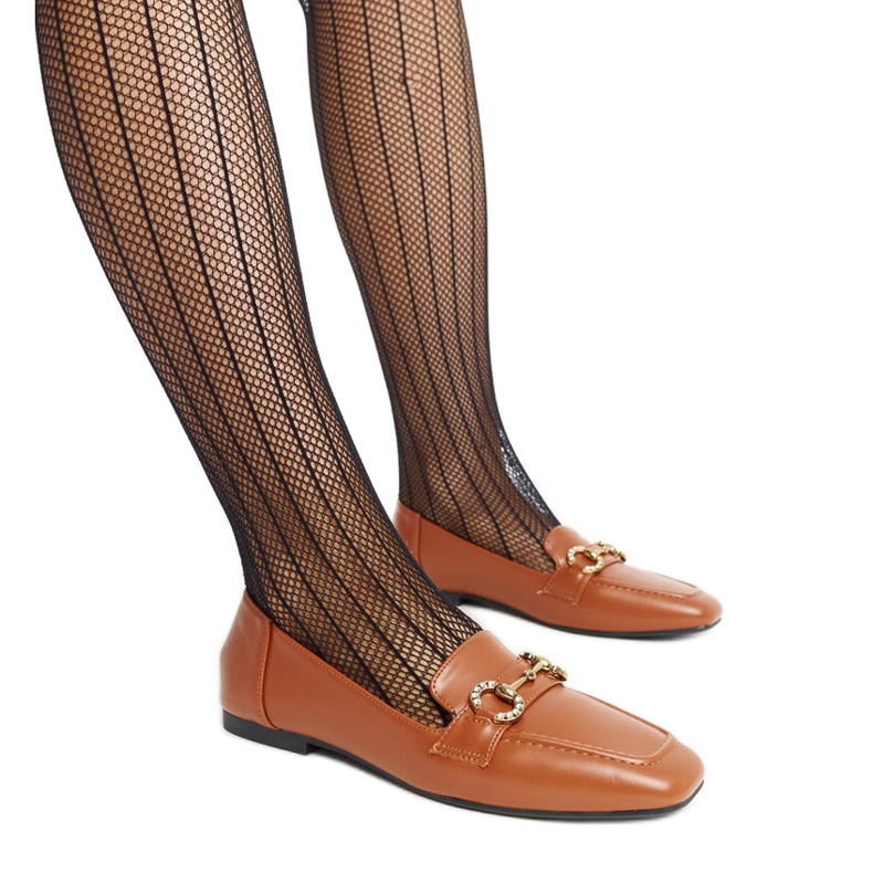 Braune Mokassins mit Areebah-Schnalle