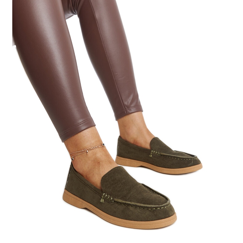 Dunkelgrüne Wildlederschuhe von Rumay