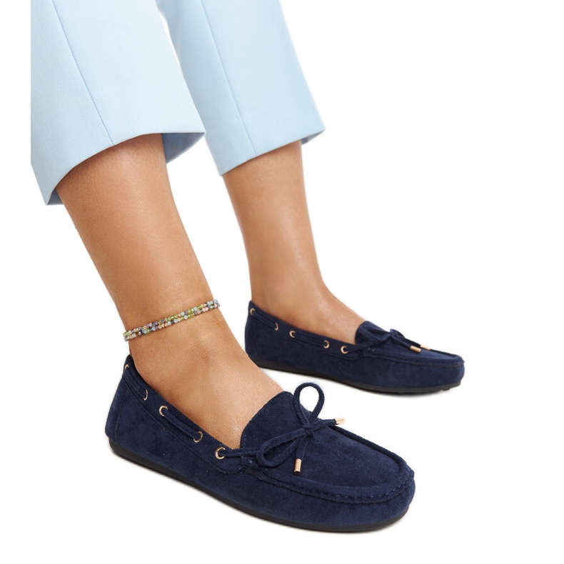 Marineblaue Wildleder-Loafer von Aneesa
