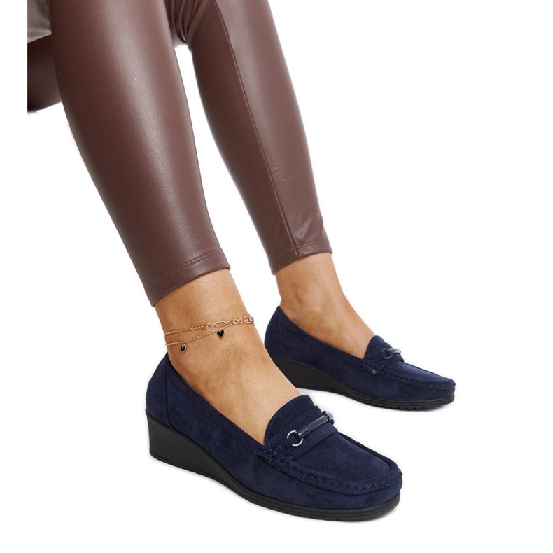 Amels marineblaue Keil-Loafer