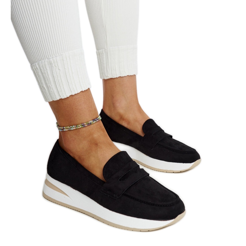 Schwarze Venla-Sportschuhe aus Wildleder