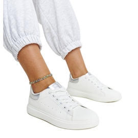 Weiße Ariam-Plateau-Sneaker