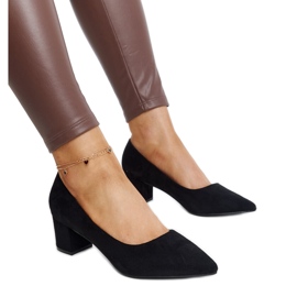 Schwarze Araxi-Pumps mit hohem Absatz