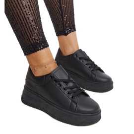 Schwarze Ottavia-Plateau-Sportschuhe