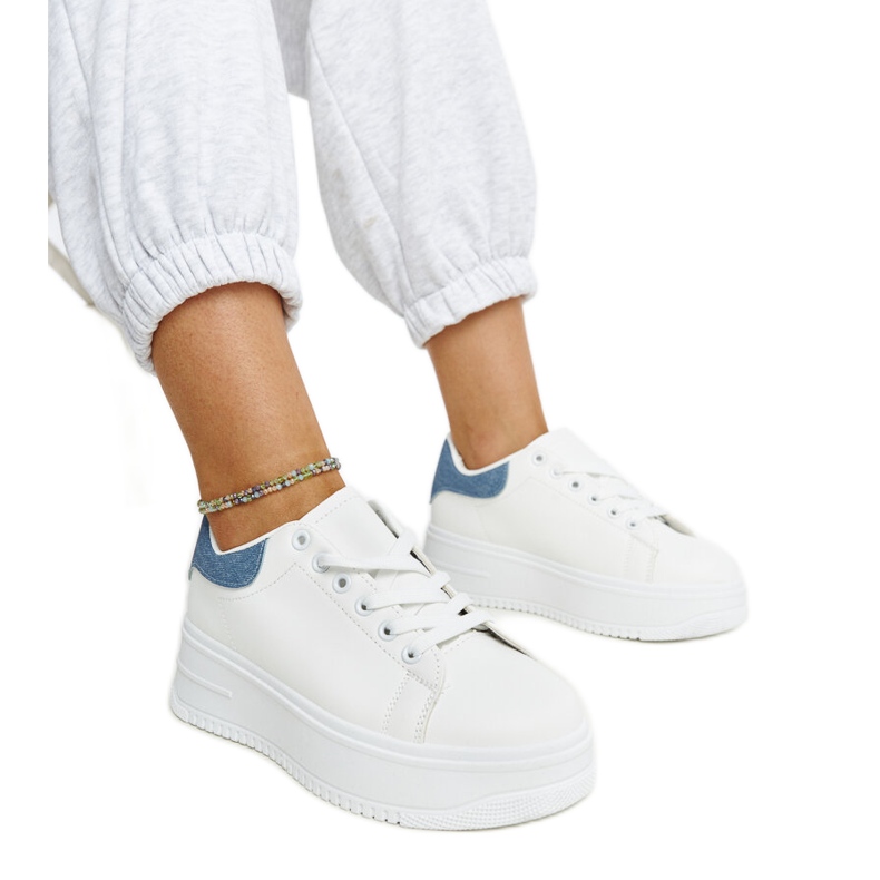 Weiße Ottavia-Plateau-Sportschuhe