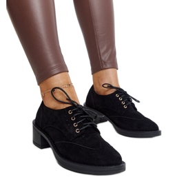 Tigard schwarze Wildlederschuhe mit hohen Absätzen