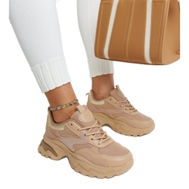 Braune Plateau-Sneaker, verziert mit Maras-Zirkonen