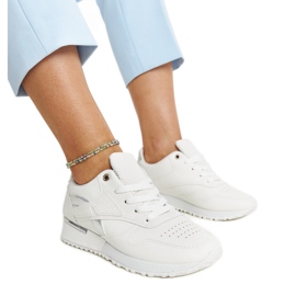 Weiße Tasnim-Sneaker aus Schlangenleder