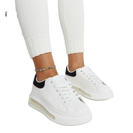 Weiße Sneakers mit hoher Zrina-Sohle