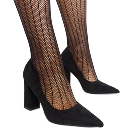 Schwarze Leea-Pumps mit hohem Absatz