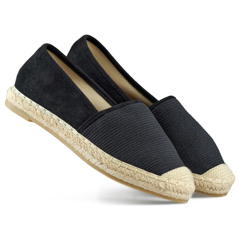 Schwarze klassische Espadrilles für Damen