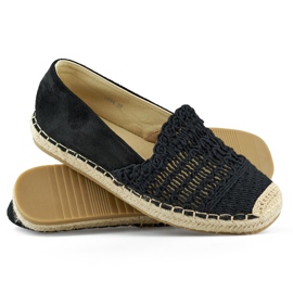 Klassische schwarze Damen-Espadrilles