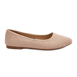 Ballerinas aus Wildleder für Damen Beige Kommia