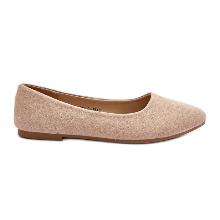 Ballerinas aus Wildleder für Damen Beige Kommia