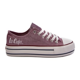 Damen-Sneaker mit dicker Sohle Lee Cooper LCW-24-31-2219 Lila