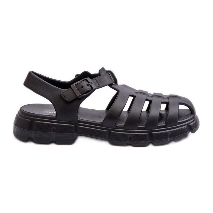 Römische Sandalen aus Schaumstoff für Damen in Schwarz von Gasaria