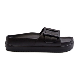 Damen-Flip-Flops aus Schaumstoff auf der Plattform mit Schnalle Big Star NN274A662 Schwarz