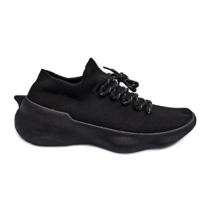 Schwarze Juhitha Slip-On-Sportschuhe für Damen