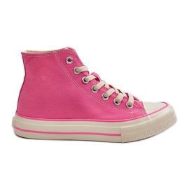 Big Star Damen Hohe Sneakers NN274282 Rosa