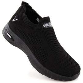 Schwarze Slip-on-Sportschuhe für Damen Vinceza 13592