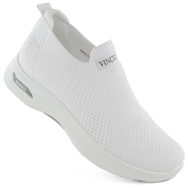 Weiße Slip-on-Sportschuhe für Damen Vinceza 13592