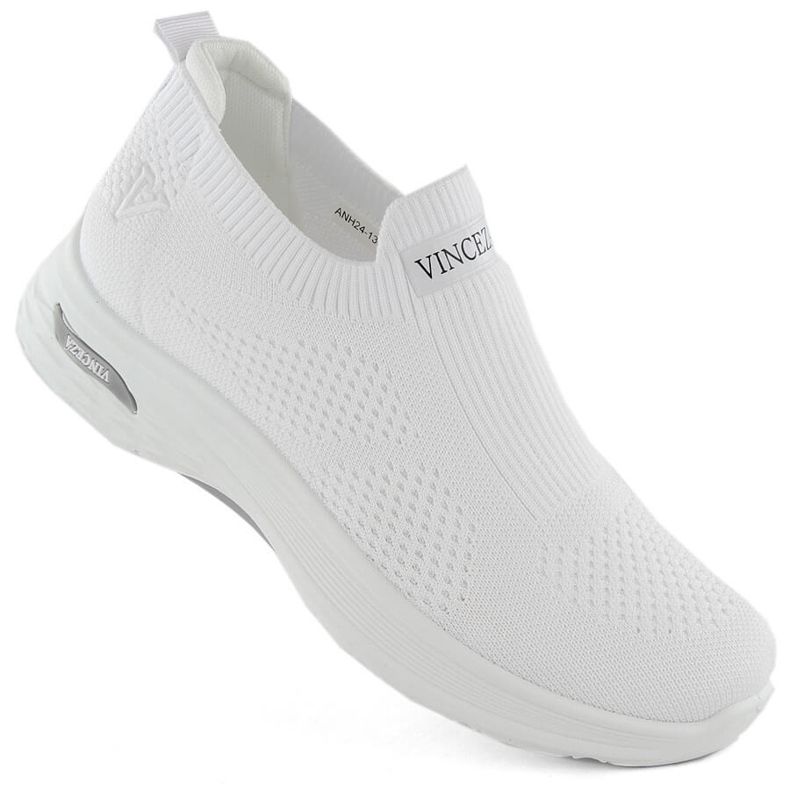 Weiße Slip-on-Sportschuhe für Damen Vinceza 13592