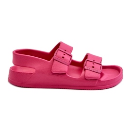 Leichte Kindersandalen mit Schnallen Big Star NN374545 Fuchsia rosa