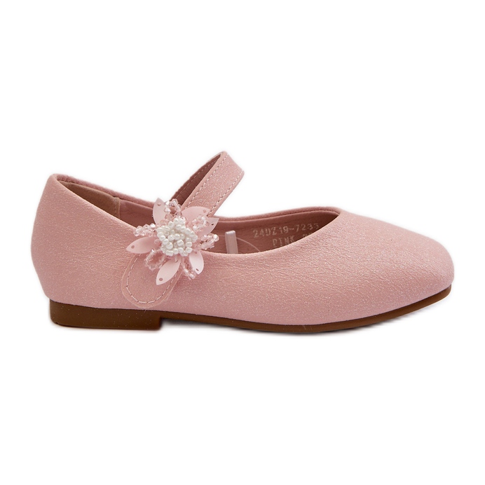 Glitzer-Ballerinas für Kinder mit Klettverschluss, Pink Jeylin rosa
