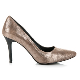 Vinceza Glänzende Absätze gelb